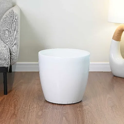 حوض نباتات ري ذاتي 43 سم ابيض